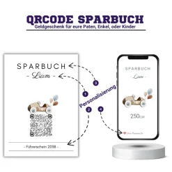 Geldgeschenke|QrCode-Galerie Digitale Spardose | Personalisiertes QrCode Geldgeschenk | Führerschein Auto Motorrad | Download
