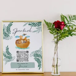 Digitale Spardose | Personalisiertes Geldgeschenk | QrCode Bild | Motiv Teddy Geldgeschenke