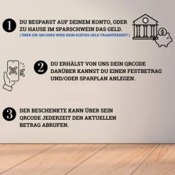 Outlet Digitales Sparbuch | Personalisiertes Geldgeschenk | QrCode Bild auf Leinwand 20x30cm | Motiv Auto Geldgeschenke