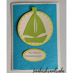 Hot DIY - Karte Einladung Kommunion Mit Gott in einem Boot Einladungskarten