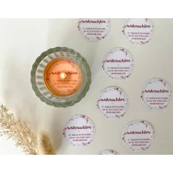 Sticker & Aufkleber|CHReativwelt DIY 12 Teelicht Botschaften - Weihnachtszeit