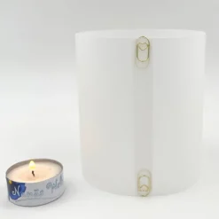 Clearance DIY personalisierte Lichthülle blaue Herzen Fisch Set zur Taufe Firmung Kommunion Konfirmation Bat Mizwa mit Namen Taufkerzen