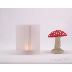 Taufschmuck|Nanös Welt DIY Personalisiertes Windlicht Taufe mit christlichen Symbolen Kreuz Taube Wasser Alpha Omega grün