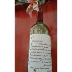 Download - DIY Geschenk - Etikett für leere Weinflasche mit Geldblumen (hier NUR Etikett-Download! zu kaufen) Gastgeschenke