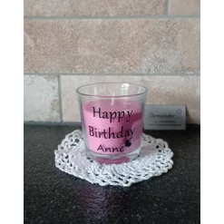 Clearance Duftkerze im Glas - Kerze - Happy Birthday - Geburtstag - personalisiert - Geschenk Geschenke Für Frauen