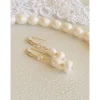 Best Echte Süßwasserperlen Ohrringe, Hochzeitschmuck Gold mit Zirkonia,Braut Ohrringe,Vergoldete Ohrringe Brautschmuck