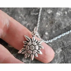 Best Edelweiss Halskette versilbert oder 925 Trachtenschmuck