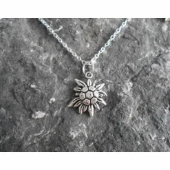 Best Edelweiss Halskette versilbert oder 925 Trachtenschmuck
