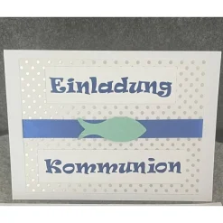 New Edle Einladungskarte Kommunion, Handarbeit mit Umschlag Einladungskarten