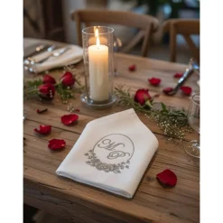 Hot Edle Stoffservietten mit Monogramm Servietten