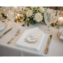 Hot Edle Stoffservietten mit Monogramm Servietten