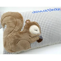 Clearance Eichhörnchen Kissen mit Namen Namenskissen Taufkissen Kuschelkissen Kindergartenkissen Geburtsgeschenk Kinderkissen Gastgeschenke