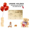 Discount Eine personalisierte Baby-Erinnerungskiste mit einem niedlichen Teddybären – das ideale Holzgeschenk zur Geburt. Dekoration