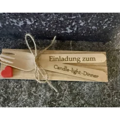 Gutscheine|DER KLEINE SERVICE Einladung zum Candle-light-Dinner, romantisches Abendessen, Einladung zu Valentinstag