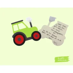 Best Einladungskarte Traktor Bastelset | Traktor Einladungskarten | grüner Traktor | Traktor zum basteln | Traktor Mottoparty Kinder Einladungskarten