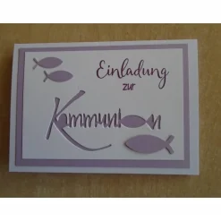 Einladungskarten|Nachtkarten Einladungskarten Kommunion Einladungskarte Fisch Einladung Einladungen Mädchen Junge