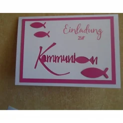 Hot Einladungskarten Kommunion Einladungskarte Fisch Einladung Einladungen Mädchen Junge Grußkarte Klappkarte Einladungskarten