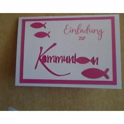 Outlet Einladungskarten Kommunion Einladungskarte Fisch Einladung Einladungen Mädchen Junge Grußkarte Klappkarte Einladungskarten