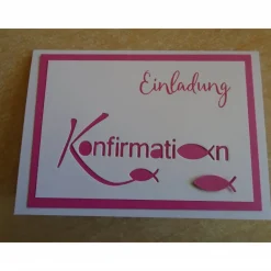 Online Einladungskarten zur Konfirmation Einladungskarte Fisch Einladung Einladunge Mädchen Junge Grußkarte Konfirmation Einladungskarten