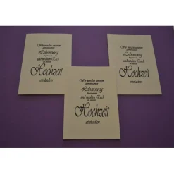 Hot Einladungskarten-Set zur Hochzeit mit Umschlag Einladungskarten