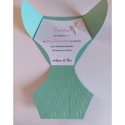 Clearance Einladungskarte/Windelkarte zur Taufe, Babyparty, Babyshower Einladungskarten