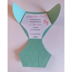 Clearance Einladungskarte/Windelkarte zur Taufe, Babyparty, Babyshower Einladungskarten