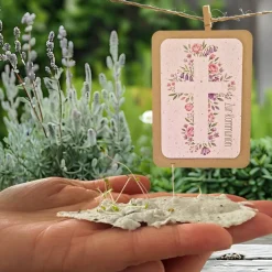 Einpflanzbare Kommunionskarte aus Samenpapier | nachhaltige Geschenke zur Kommunion | Grußkarte für Kommunionskinder Glückwunschkarten