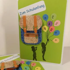 Glückwunschkarten|Rosarium Einschulung Grußkarte Geldfach Schultasche ABC Glückwunschkarte