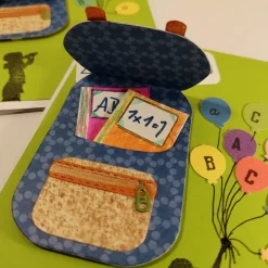 Glückwunschkarten|Rosarium Einschulung Grußkarte Geldfach Schultasche ABC Glückwunschkarte