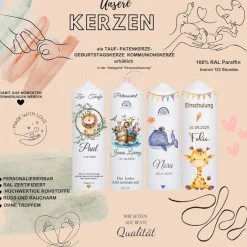 Geburtstagskerzen|KreativePeri Einschulung zur Kerze, personalisierte Einschulungskerze | Geburtstagskerze für Kinder, Geburtstag, Geburtskerze, Kind.