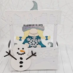 Sale Elegante Geschenkbox "Eisprinzessin Wichteline" | Luxus-Verpackung mit Glitzer und abnehmbarem Wichtel-Anhänger Geschenkverpackungen