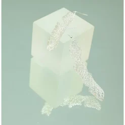 Brautschmuck|bcd manufaktur elegante Ohrhänger mit langen Spiralen - gehäkelt aus kräftigem Silberdraht, Damen-Ohrschmuck