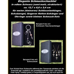 Best Elegante Schmuckschachtel/-Etui 12,7x6,8x3,4cm Geschenkverpackung Schlüssel-/Ketten-Anhänger Engel Ohrringe Schmuckset S Geschenkverpackungen