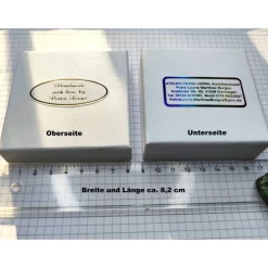 New Elegante Schmuckschachtel/-Etui 8,2x8,2x2,9cm Geschenkverpackung f. Armband Ohrringe Anhänger Engel Schmuckset Matt-Weiß Geschenkverpackungen