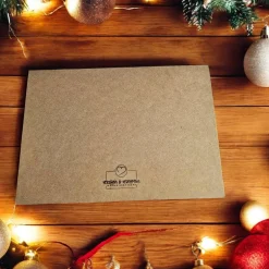 Weihnachtskarten|Verzückt & Verplottet Elegante Weihnachtskarte auf Leinen-geprägtem Strukturpapier – wahlweise mit edlem oder natürlichem Kuvert
