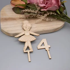Outlet Eleganter Caketopper mit Ballerina-Motiv Tortendekoration