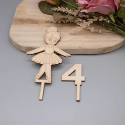Outlet Eleganter Caketopper mit Ballerina-Motiv Tortendekoration