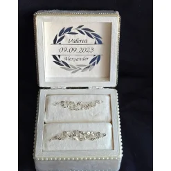 Best Elegantes Hochzeitsset aus Samt mit Stickerei und Pailletten – personalisiert, romantisch & luxuriös handgefertigt Hochzeitsdeko