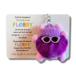 Einschulung|MiniGeschenke Endlich Schulkind! Mut-Monster FLOBBY, Geschenk Einschulung, Mutmacher, Glücksbringer