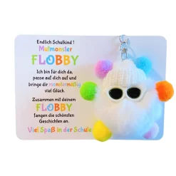 Einschulung|MiniGeschenke Endlich Schulkind! Mut-Monster FLOBBY, Geschenk Einschulung, Mutmacher, Glücksbringer