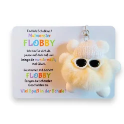 Einschulung|MiniGeschenke Endlich Schulkind! Mut-Monster FLOBBY, Geschenk Einschulung, Mutmacher, Glücksbringer