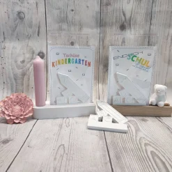 Danksagungskarten|Plottpourrie "Endlich Schulkind" Stift und Abc aus Raysin