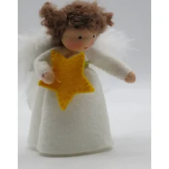 Online Engelchen mit Stern - Weihnachten - Advent - handgefertigte Blumenkinder - Jahreszeitentisch - Waldorf Art - Art. Nr. WI Winter