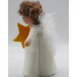 Online Engelchen mit Stern - Weihnachten - Advent - handgefertigte Blumenkinder - Jahreszeitentisch - Waldorf Art - Art. Nr. WI Winter