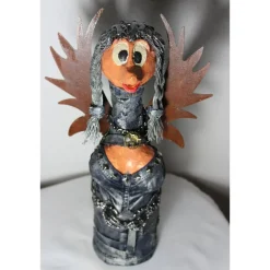 Weihnachtsdeko|Susanne Hiebl...die etwas andere Art! Engelsfigur BIKER-ENGEL Steampunk Gothic Verrückte Skulptur Upcycling Dekofigur Künstlerfigur Weihnachten Halloweendeko