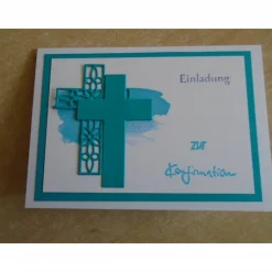 Hot Enladungskarten zur Konfimation Junge Mädchen Einladungen Kreuz Einladung Kommunion Einladungskarte Farben nach Wahl Einladungskarten