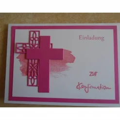 Hot Enladungskarten zur Konfimation Junge Mädchen Einladungen Kreuz Einladung Kommunion Einladungskarte Farben nach Wahl Einladungskarten