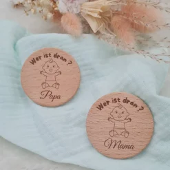 Clearance Entscheidungsmünze aus Holz – das humorvolle Mini-Geschenk für frischgebackene Eltern Geschenke