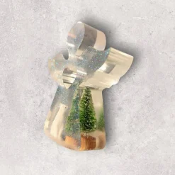 Best Epoxidharz Engel mit Mini Landschaft – handgefertigte Dekoration --- Weihnachtsdeko