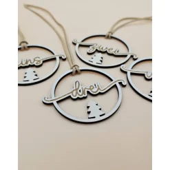 Clearance 4er Set Adventskranz Zahlen Holz Adventszahlen Zahlenanhänger Adventskranzanhänger Weihnachtsdeko skandinavisch Adventskranz Zahlen